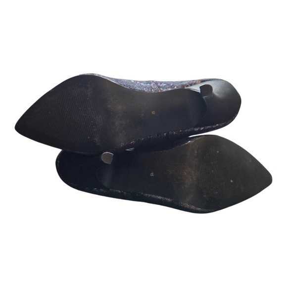 Le Chateau Black Lace Stiletto Heels Size 8 - Picture 6 of 9